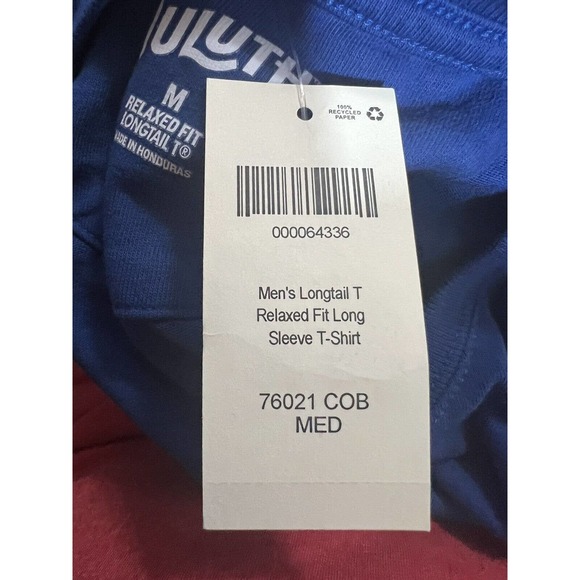 Duluth Trading Henley Shirt Mens Medium Longtail‎ Blue Fit Long Sleeve New NWT - Picture 6 of 6